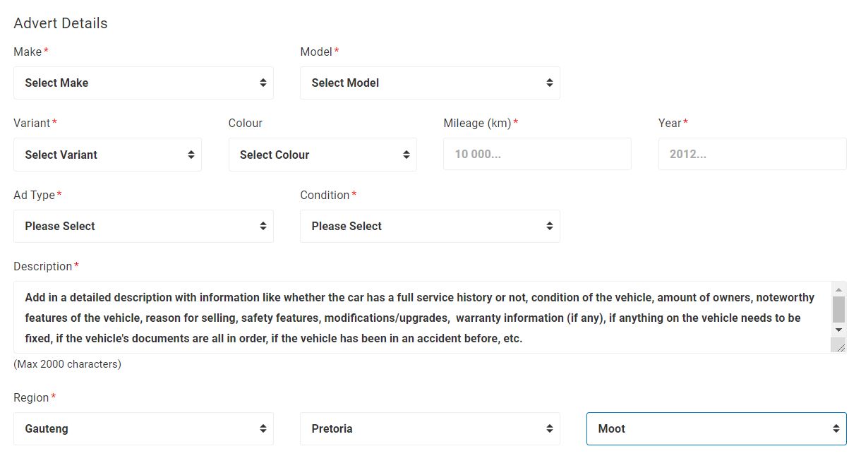 Vehicle Details Ad Placement Junk Mail Jpg Fill in the vehicle's details on ad placement | Junk Mail